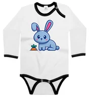 Body dla niemowląt - Body dziecięce Królik Zając Z Marchewką W Ziemi Dzień Marchewki 74/80 - miniaturka - grafika 1