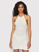 Sukienki - Glamorous Sukienka letnia AN4217 Biały Slim Fit - miniaturka - grafika 1