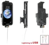 Uchwyty samochodowe do telefonów - Uchwyt do Apple iPhone Xs w futerale z możliwością wpięcia kabla lightning USB - miniaturka - grafika 1