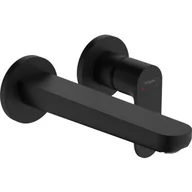 Baterie podtynkowe - HANSGROHE 72528670 Rebris S Jednouchwytowa bateria umywalkowa monta? ?cienny podtynkowy z wylewk? 20 cm Czarny Matowy - miniaturka - grafika 1