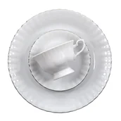 Serwisy obiadowe - Serwis obiadowy dla 12 osób 44 ele. Iwona Platynowa Linia B357 - miniaturka - grafika 1