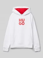 Swetry dla chłopców - Bluza z kapturem z nadrukiem z logo - miniaturka - grafika 1