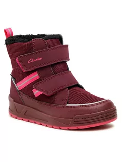 Buty dla dziewczynek - Clarks Śniegowce Jumper Jump K 261535816 Fioletowy - grafika 1