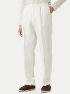 Spodnie męskie - BOSS Spodnie materiałowe H-Perino 50563231 Biały Relaxed Fit - miniaturka - grafika 1