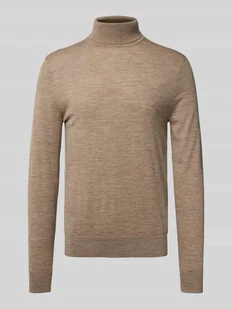 Sweter z dzianiny z golfem model ‘Neville’ - Swetry męskie - miniaturka - grafika 1