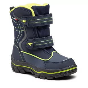 KangaRoos Śniegowce K-Leno V Rtx 18780 000 4054 Dk Navy/Lime - Śniegowce damskie - miniaturka - grafika 1