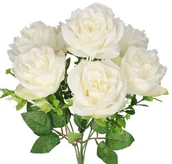 Sztuczne kwiaty - SZTUCZNE KWIATY JAK ŻYWE ROŚLINY RÓŻA RÓŻE BUKIET - miniaturka - grafika 1