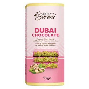 Eureni Dubai Chocolate Kadayif Raspberry 95g - Czekolada - miniaturka - grafika 1
