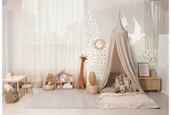 Wyposażenie pokoiku dziecięcego - Rainbow Dots Birds Tapeta Montessori w Geometryczne Wzory - miniaturka - grafika 1