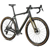 Rowery - Rower gravel FONDRIEST Panther 1.0 Carbon Apex Axs M21 28 cali męski Matowy czarny - miniaturka - grafika 1
