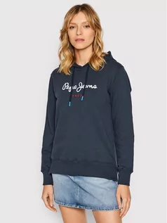 Bluzy damskie - Pepe Jeans Bluza Calista PL581190 Granatowy Regular Fit - grafika 1