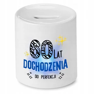 SKARBONKA PREZENT DLA NA URODZINY 60 60te 60-te z Nadrukiem ze Zdjęciem + Opakowanie na prezent (wzór 04) - Skarbonki - miniaturka - grafika 1