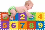 Skoczki dla dzieci - Mata Piankowa Puzzle Eva Z Ramką Cyfry 10 El 30x30 - miniaturka - grafika 1