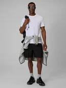 Spodenki męskie - 4F Spodenki tkaninowe męskie - czarne S - miniaturka - grafika 1