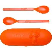 Sztućce dla dzieci - Hipp Spoons Set zestaw naczyń na drogę Orange - miniaturka - grafika 1