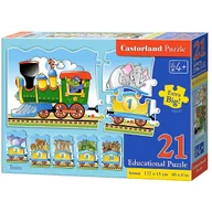 Puzzle - Castorland Edukacja Pociąg PC-E135 - miniaturka - grafika 1