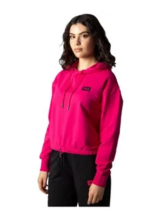 Bluzy damskie - Fila Damska bluza z kapturem Burdur Cropped, Różowy paw, XXL - grafika 1