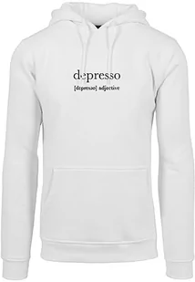 Mister Tee Męska bluza z kapturem Depresso Hoody White L, biały, L - Bluzy męskie - miniaturka - grafika 1