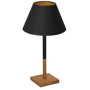 Lampy stojące - Luminex Table lamps 3750 Lampa stołowa lampka 1x60W E27 czarny/naturalny/złoty - miniaturka - grafika 1