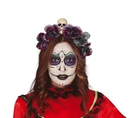 Dodatki do strojów karnawałowych - Opaska Los Muertos Z Czaszką - miniaturka - grafika 1