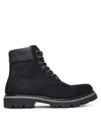 Botki męskie - Guess Trzewiki FMFSIR LEA10 Czarny - miniaturka - grafika 1