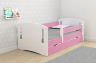 Łóżka dla dzieci i młodzieży - Elior Łóżko dla dziewczynki z barierką Pinokio 3X 80x180 - różowe - miniaturka - grafika 1