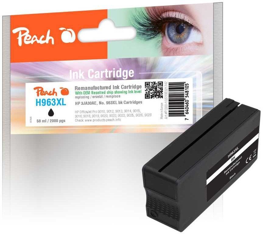 Peach Patrone HP Nr.963XL 3JA30AE black OEM reset remanufactured PI300-1027