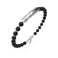 Bransolety męskie - Bransoletka Męska Guess JUMB04059JWSTBKS Czarny - miniaturka - grafika 1