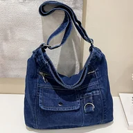 Torebki damskie - TEMU Retro Torba na Ramię Damska w Stylu Lazy Uniwersalna Torba Crossbody/Torba Ręczna - Wyposażona w Regulowany Pasek na Ramię, Wiele Kieszeni, - miniaturka - grafika 1