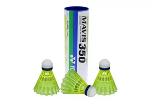 Yonex Mavis 350 Badmintonshuttle, doos met 6 stuks, geel, slow-groen YNX_Mavis 350 (Box Of 6)_GRN/YEW - Badminton - miniaturka - grafika 1