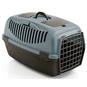 Transportery dla kotów - Stefanplast Transporter Gulliver 2 plastikowe drzwi szaro-brązowy - miniaturka - grafika 1