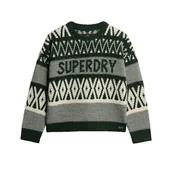 Swetry damskie - Markowany Sweter z Wzorem - Superdry - miniaturka - grafika 1