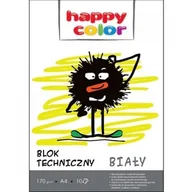 Podobrazia, bloki, papiery - Happy Color, Blok techniczny A4 170G Biały, Pakiet 10szt. - miniaturka - grafika 1