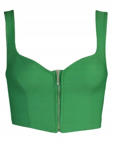 Trendyol Top na Ramiączkach Zielony Gładki 36 Y5i