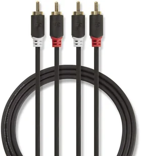 Nedis Audio Cable 2x RCA -> 2 x RCA 3m Black - Kable komputerowe i do monitorów - miniaturka - grafika 1