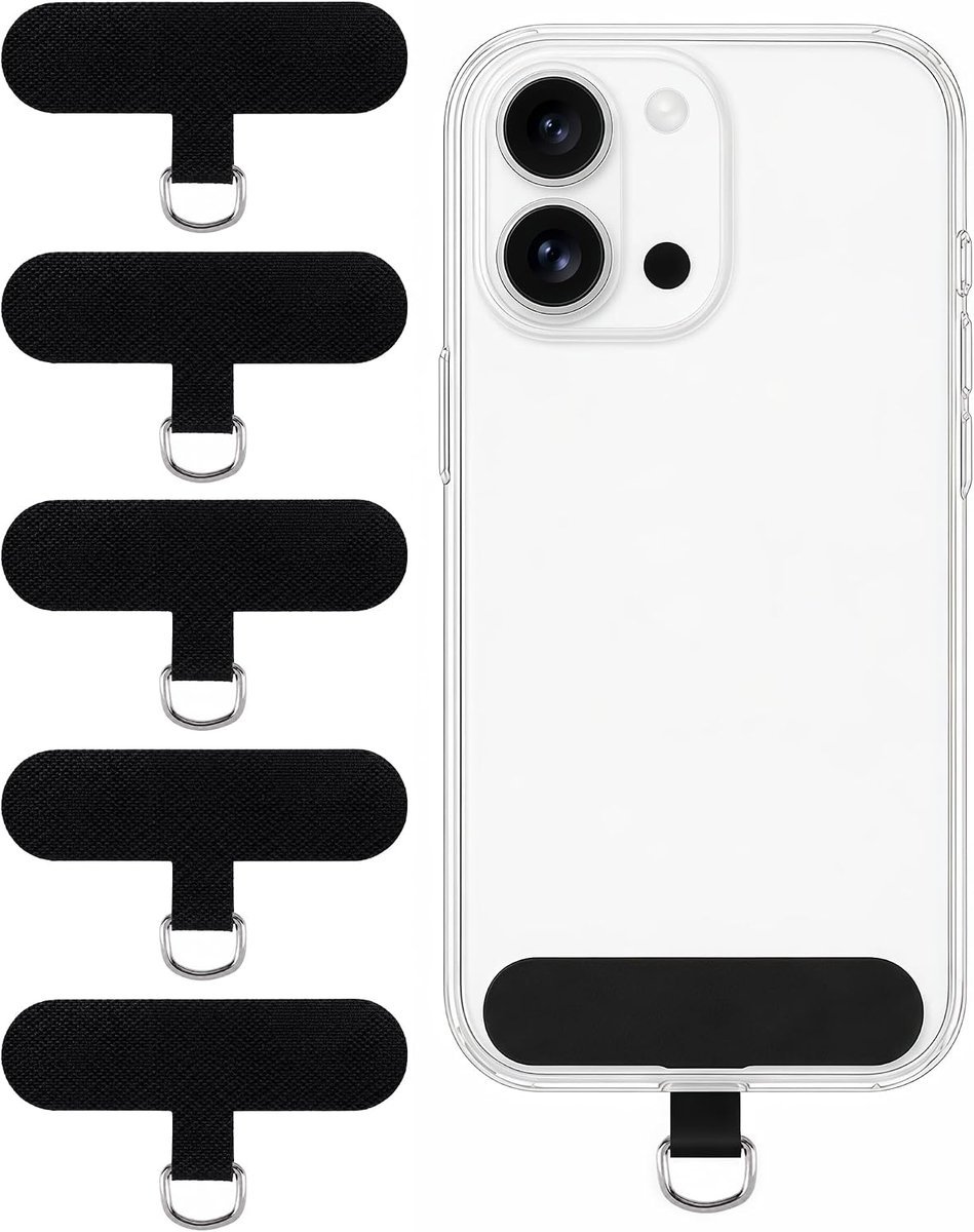 Wkładka do Smyczy na Telefon 5 Sztuk, Ultracienka Tkanina Oxford Wkładka do etui na telefon ultracienka z tkaniny Oxford i metalu, Antyzerwanie, b..