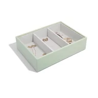 Pudełka i szkatułki - Stackers Szkatułka na biżuterię Stackers 3 komorowa classic szałwiowa zieleń 74511 - miniaturka - grafika 1