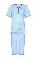 Piżamy damskie - Bawełniana piżama damska Pola I 256 21, Kolor niebieski-wzór, Rozmiar 2XL, MARTEL - Intymna - miniaturka - grafika 1