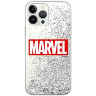 Etui i futerały do telefonów - Etui płynny brokat do Apple IPHONE 12 / 12 PRO Marvel: Marvel 006 oryginalne i oficjalnie licencjonowane, Srebrny - miniaturka - grafika 1