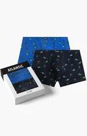 Majtki damskie - Atlantic 2-pack bokserki męskie 2MHH-006-GRA/NIEC, Kolor niebiesko-granatowy, Rozmiar M, ATLANTIC - Primodo.com - miniaturka - grafika 1
