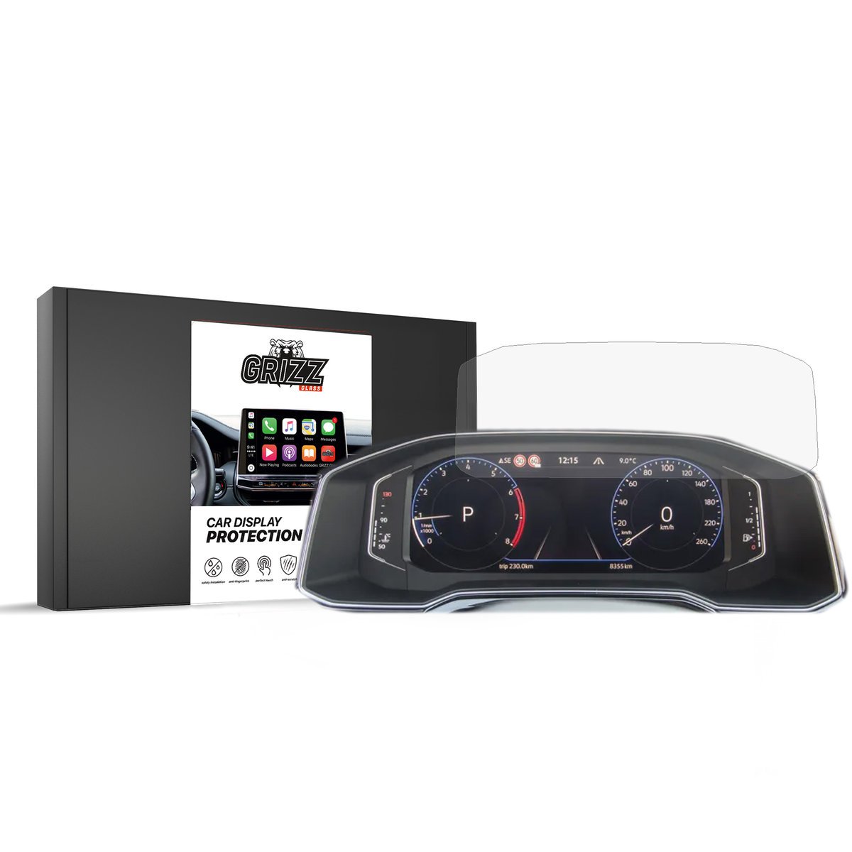 2x Folia matowa GrizzGlass do Volkswagen Taigo Digital Cockpit 8