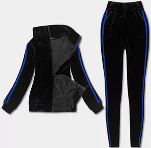 SPORTOWY KOMPLET Z LEGGINSAMI CZARNY-GRANAT (YP-9967) - LUNA & MIELE - Komplety damskie - miniaturka - grafika 1