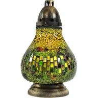 Lampiony i znicze - Znicz Witraż Karafa 36 cm zielony Ilumini - miniaturka - grafika 1