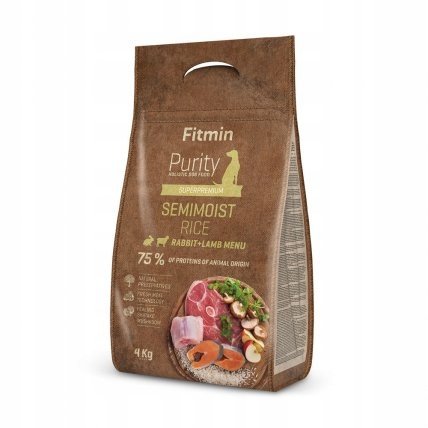 Fitmin Dog Purity Semimoist Rice, Rabbit & Lamb 4 kg