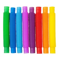 Zabawki sensoryczne - Pop Tube Rurka Zabawka Sensoryczna 14cm 8 sztuk - 8 szt. - miniaturka - grafika 1