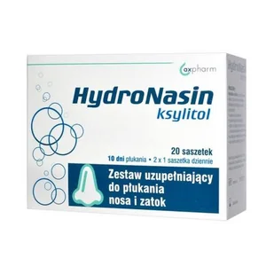 Axpharm sp. z o.o. Hydronasin ksylitol do płukania nosa saszetki - Przeziębienie i grypa - miniaturka - grafika 1