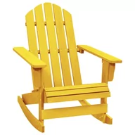 Fotele i krzesła ogrodowe - vidaXL Ogrodowy fotel bujany Adirondack, lite drewno jodłowe, żółte! 315884 - miniaturka - grafika 1