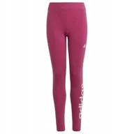 Legginsy - Legginsy dla dzieci adidas Essentials Linear Logo Cotton Tights różowe IC35 - miniaturka - grafika 1