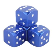 Koła rowerowe - Nakrętki Na Wentyle Zaworki Kostki Aluminiowe Niebieskie - miniaturka - grafika 1