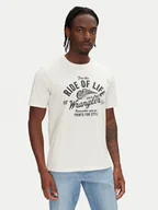 Koszulki męskie - Wrangler T-Shirt Americana 112362791 Écru Regular Fit - miniaturka - grafika 1